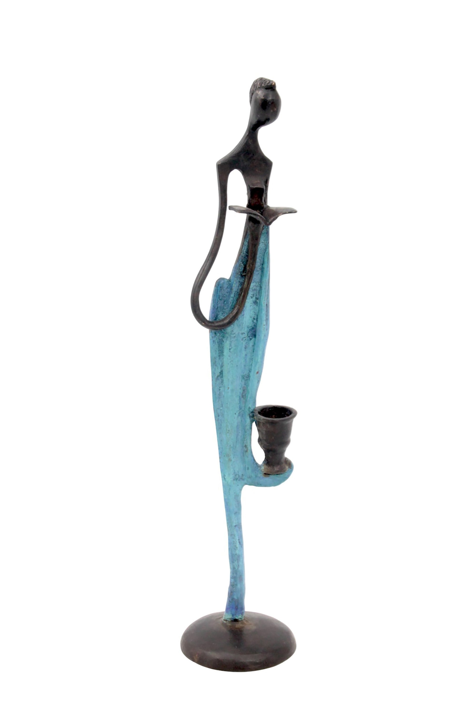 Bronze d'Abdoulaye 35cm bleu n°6 