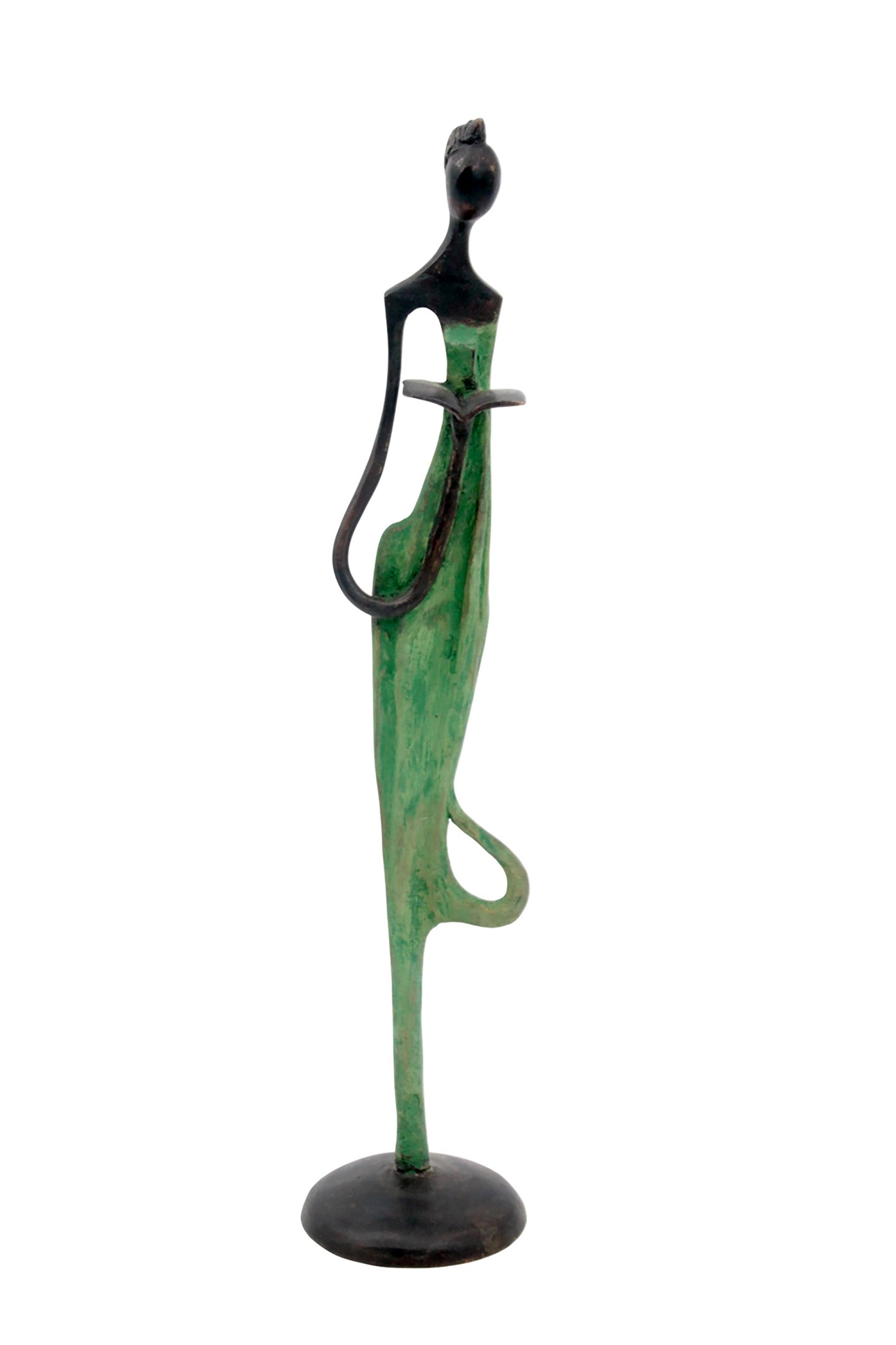 Bronze d'Abdoulaye 35cm vert n°2 