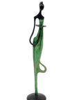 Bronze d'Abdoulaye 35cm vert n°2 