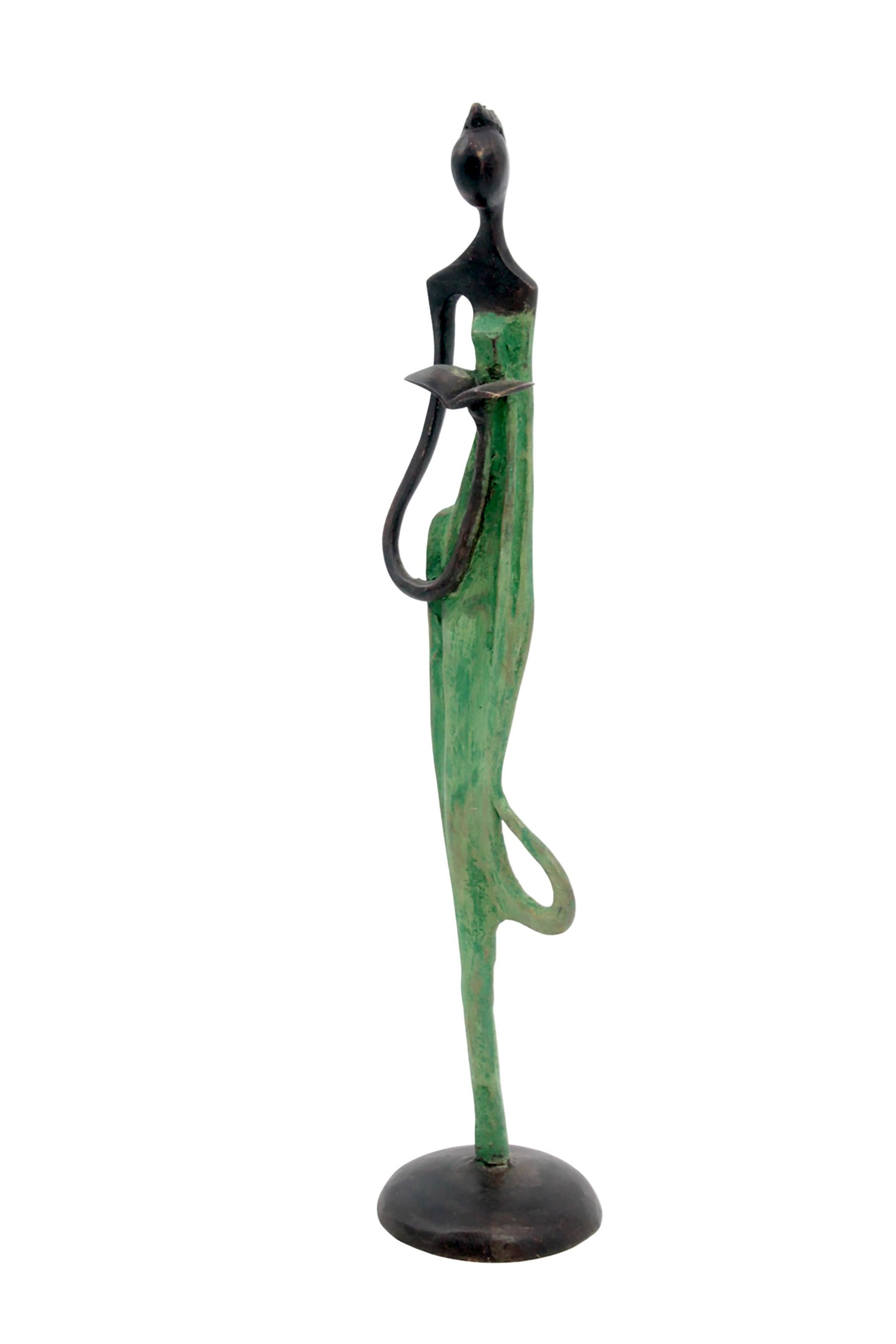 Bronze d'Abdoulaye 35cm vert n°2 