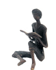 Bronze assis à poser 25 cm noir n°7 Bronzes d'Afrique