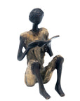 Bronze assis à poser 25 cm doré n°1 Bronzes d'Afrique