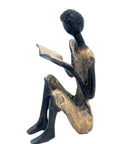 Bronze assis à poser 25 cm doré n°1 Bronzes d'Afrique