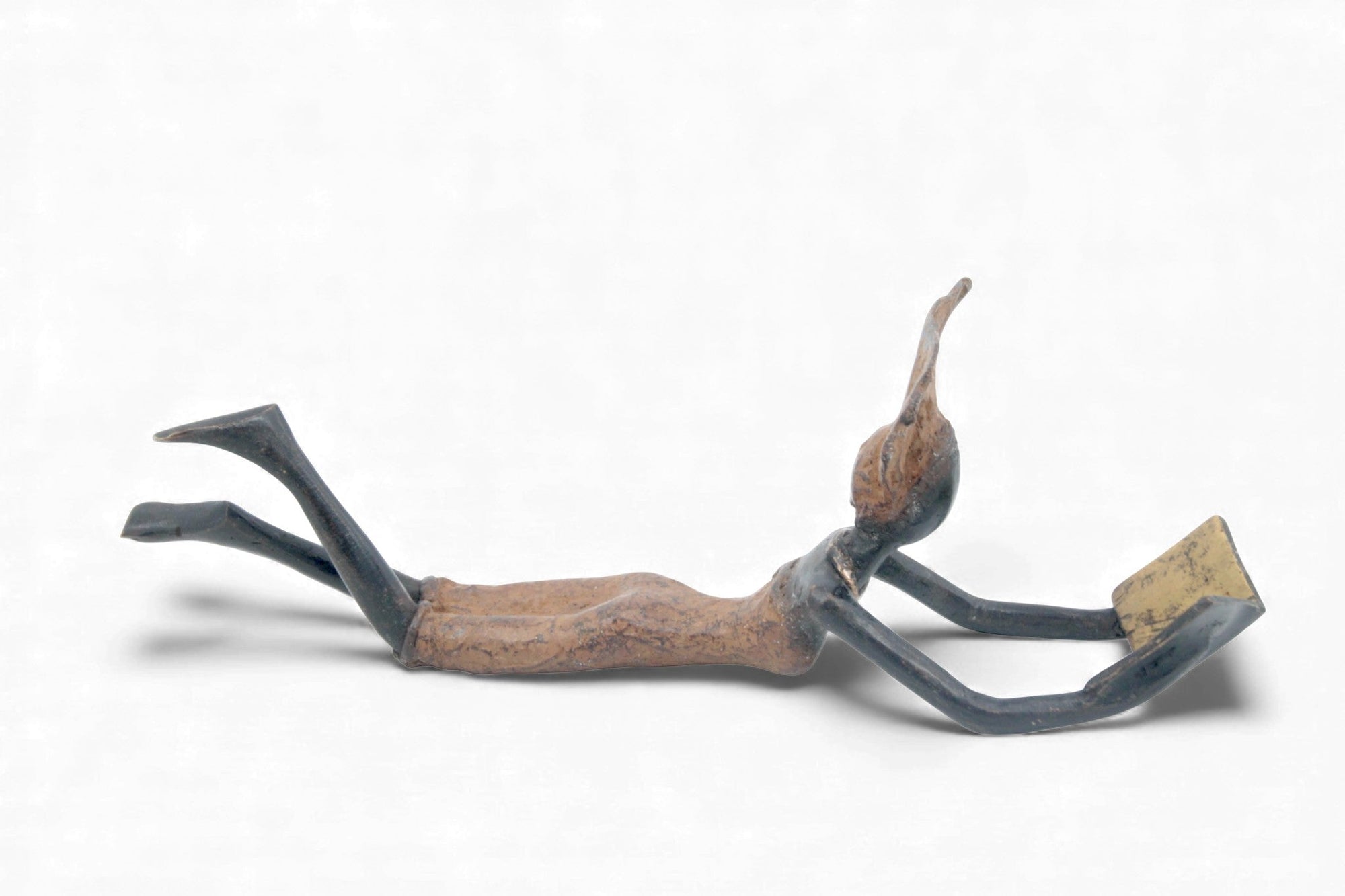 Bronze allongé 20 cm marron n°2 