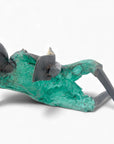 Bronze allongé 20 cm vert n°1 