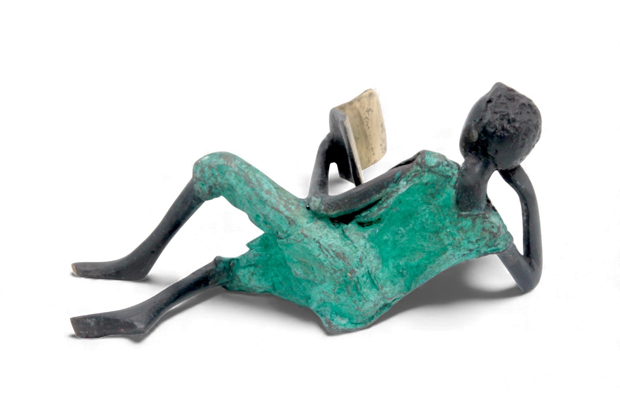 Bronze allongé 20 cm vert n°1 