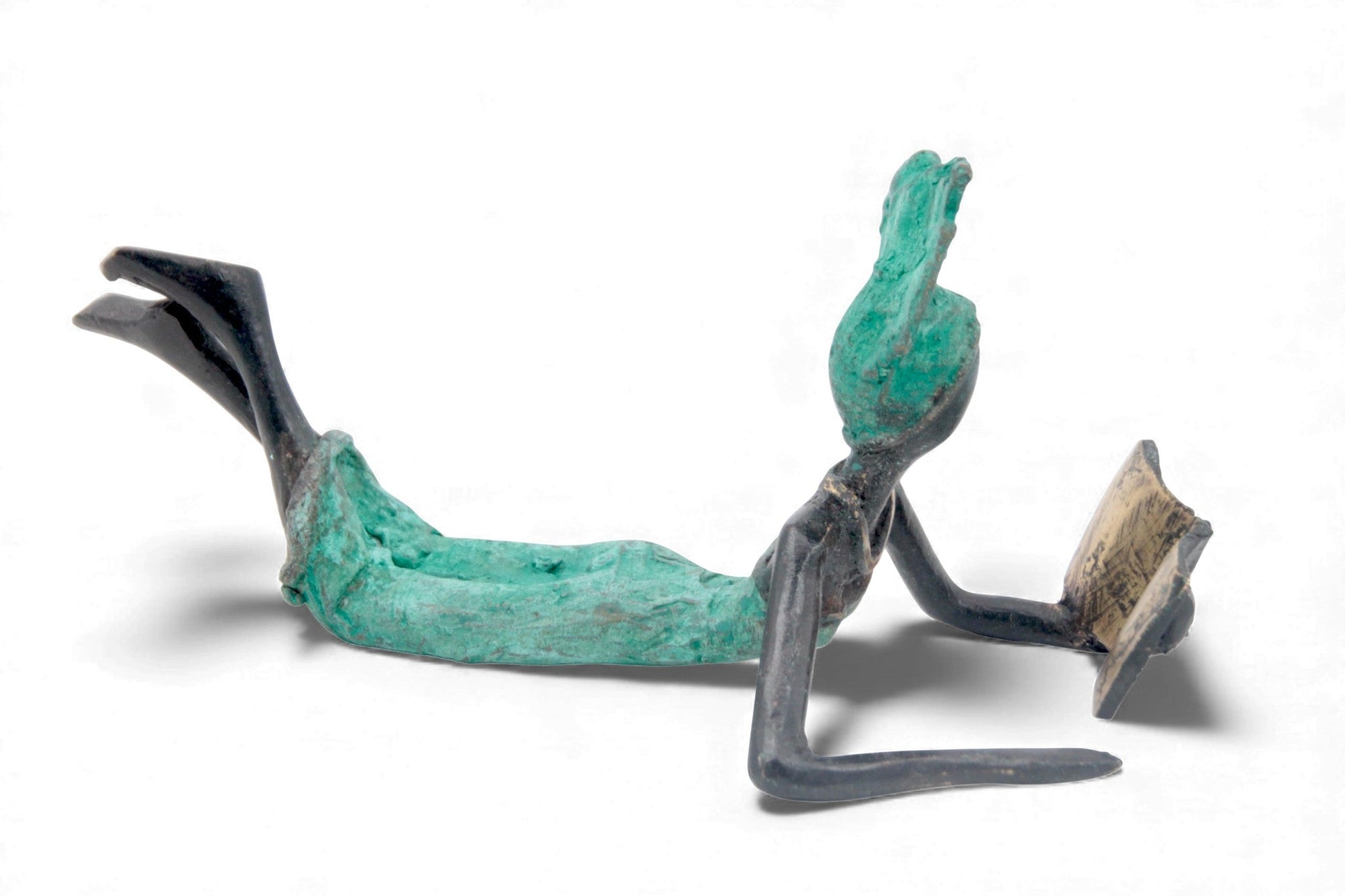 Bronze allongé 20 cm vert n°4 