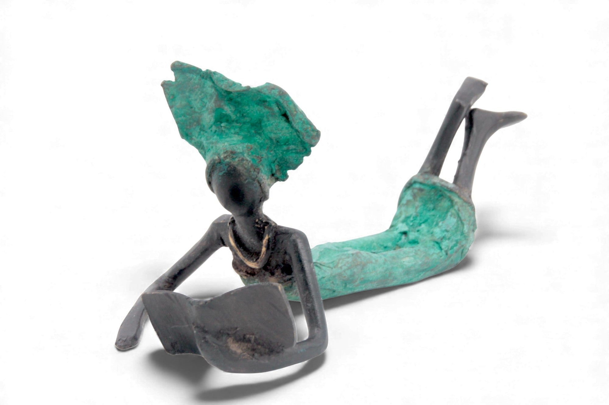 Bronze allongé 20 cm vert n°4 