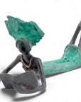 Bronze allongé 20 cm vert n°4 