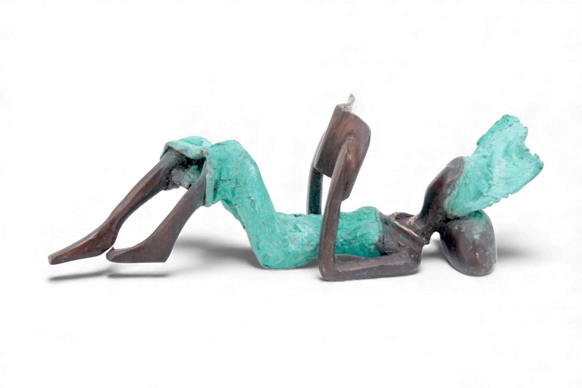 Bronze allongé 20 cm vert n°6 