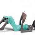 Bronze allongé 20 cm vert n°6 