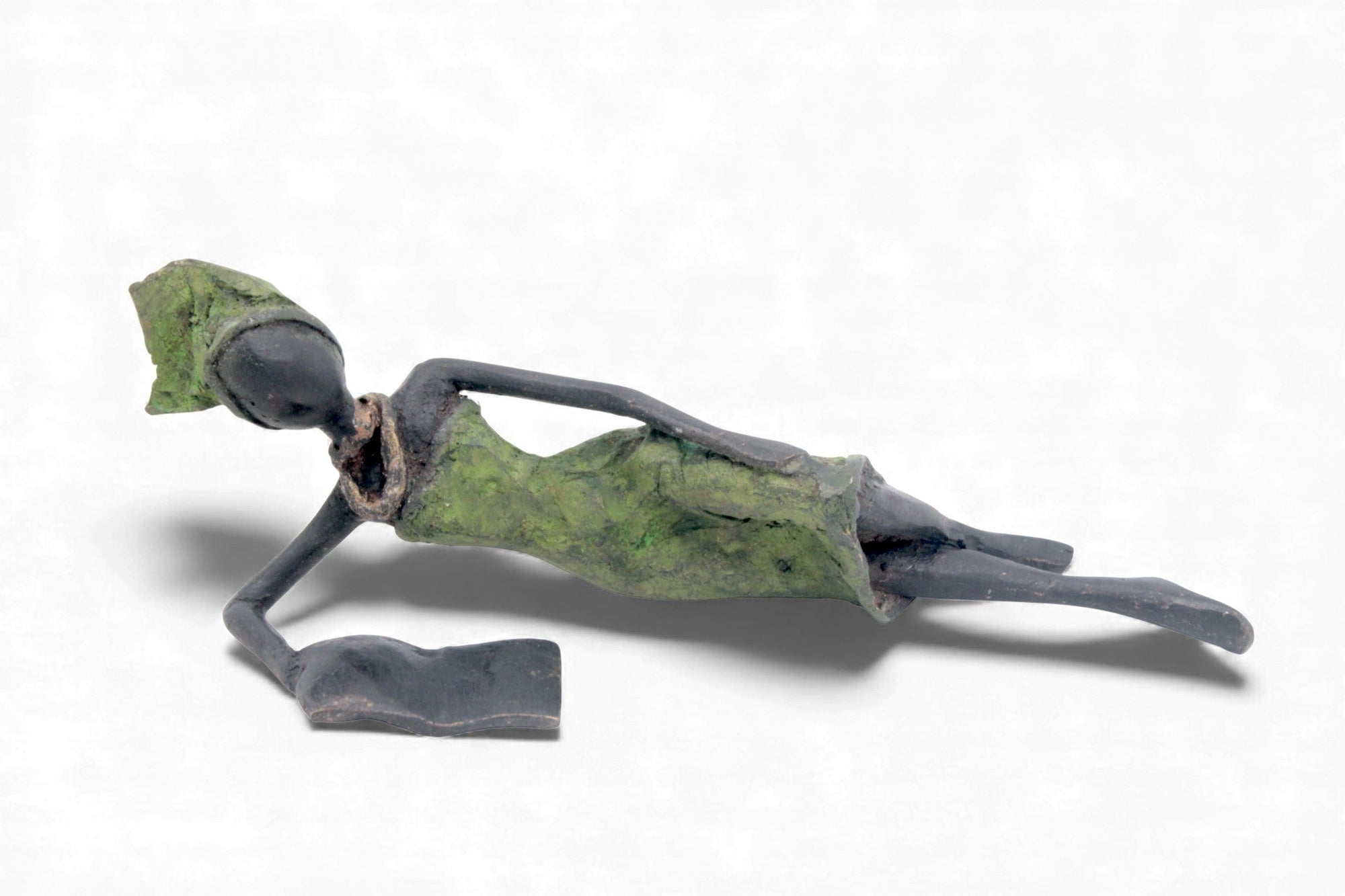 Bronze allongé 20 cm vert n°8 