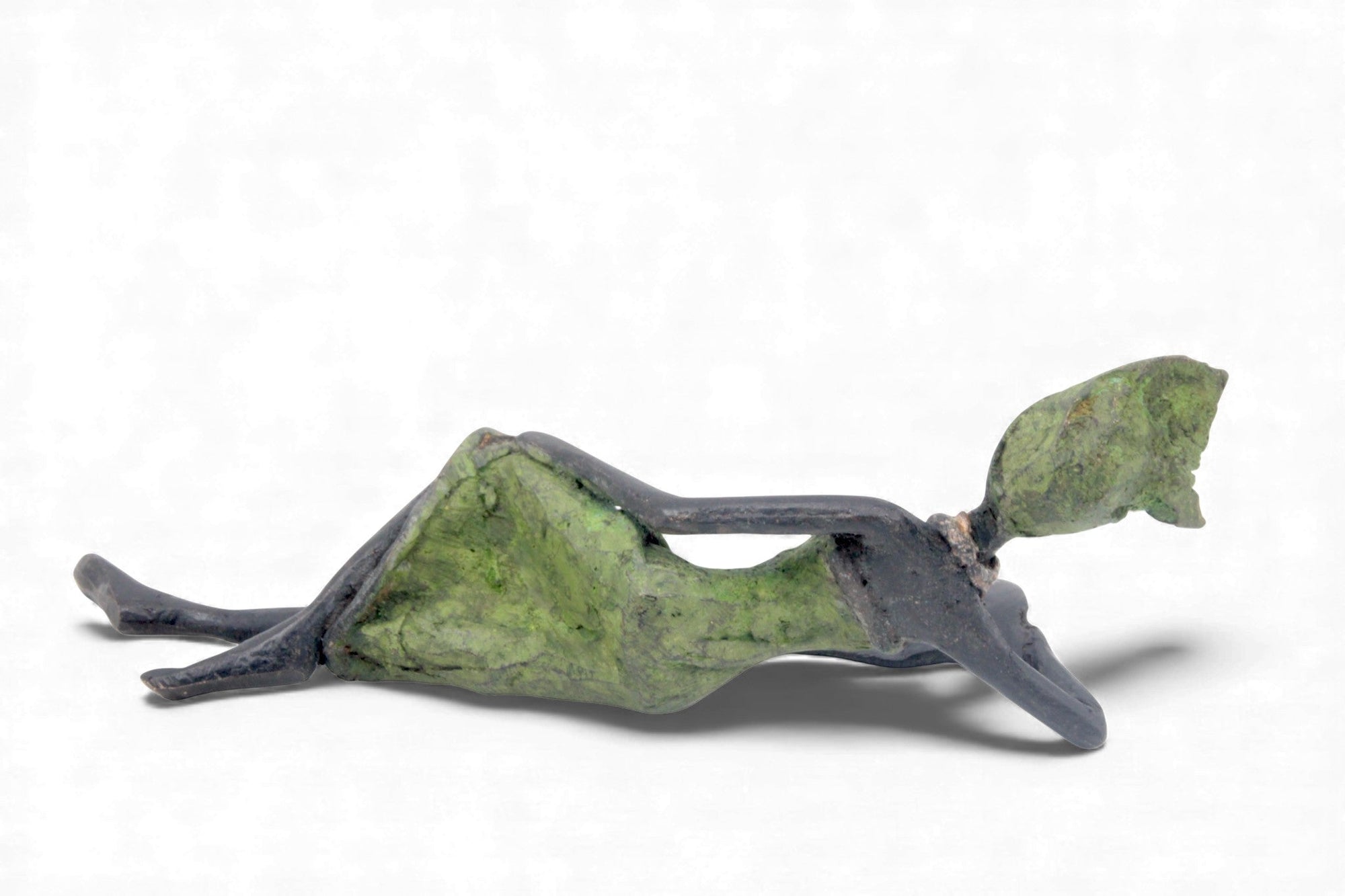Bronze allongé 20 cm vert n°8 