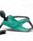Bronze allongé 20 cm vert n°11 