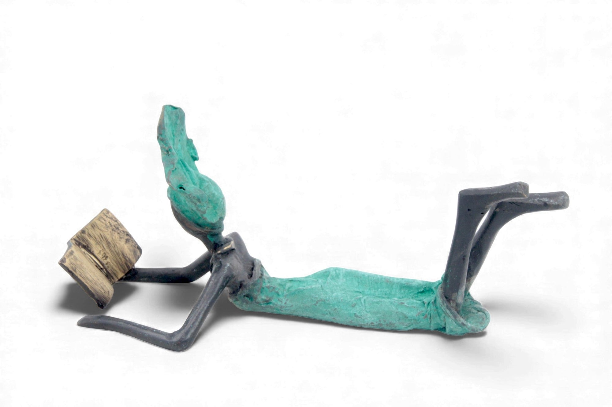 Bronze allongé 20 cm vert n°12 