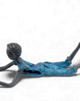 Bronze allongé 20 cm bleu n°2 