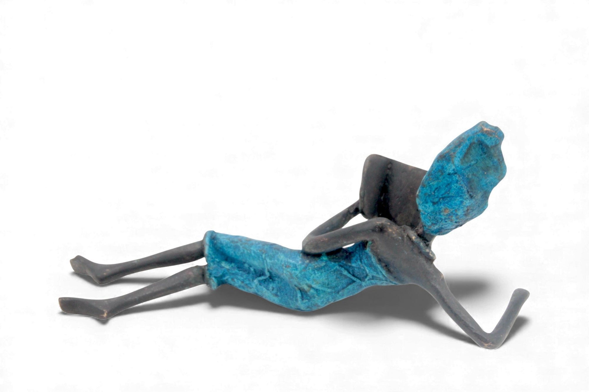 Bronze allongé 20 cm bleu n°5 