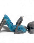 Bronze allongé 20 cm bleu n°8 