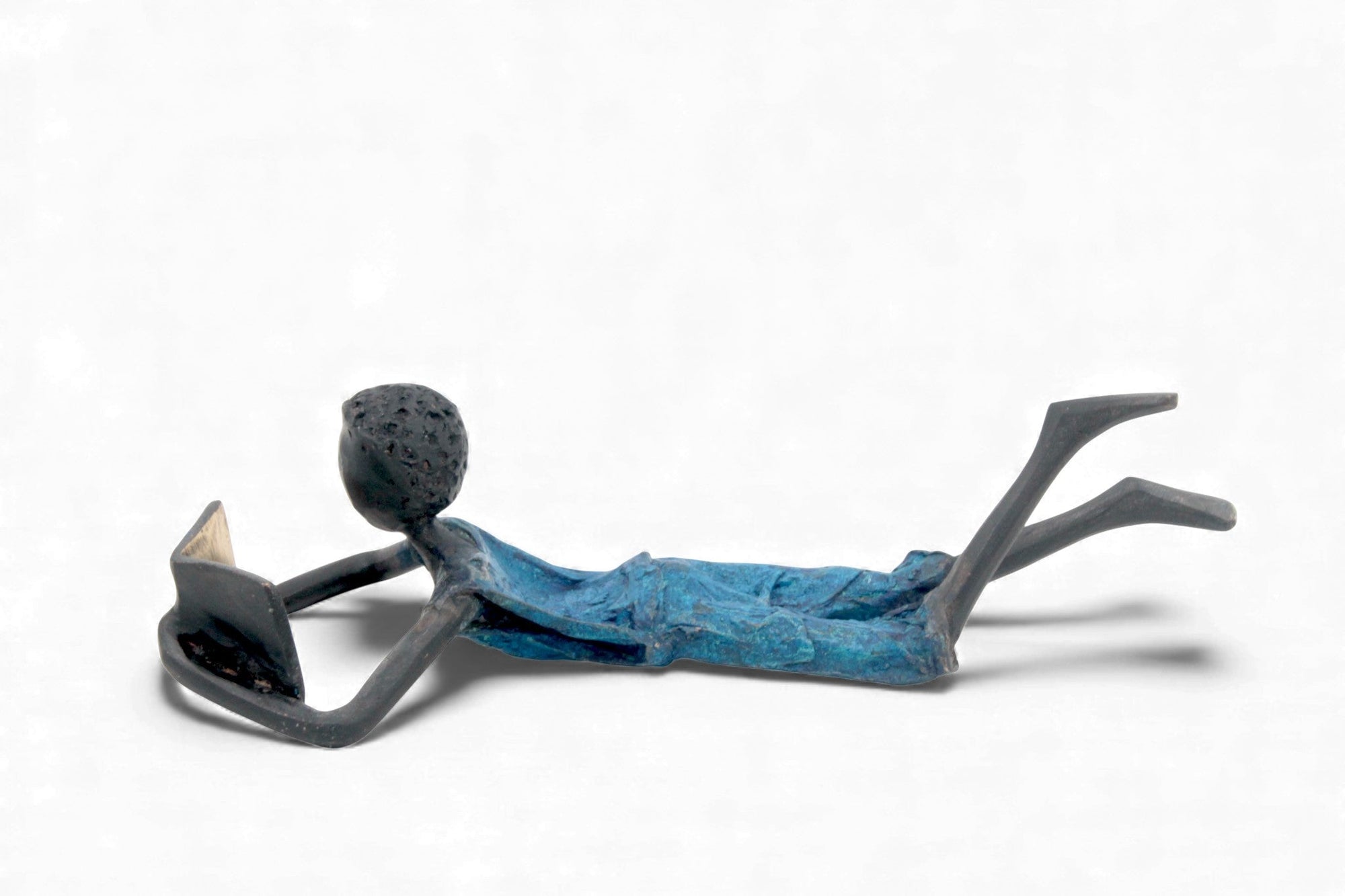 Bronze allongé 20 cm bleu n°10 