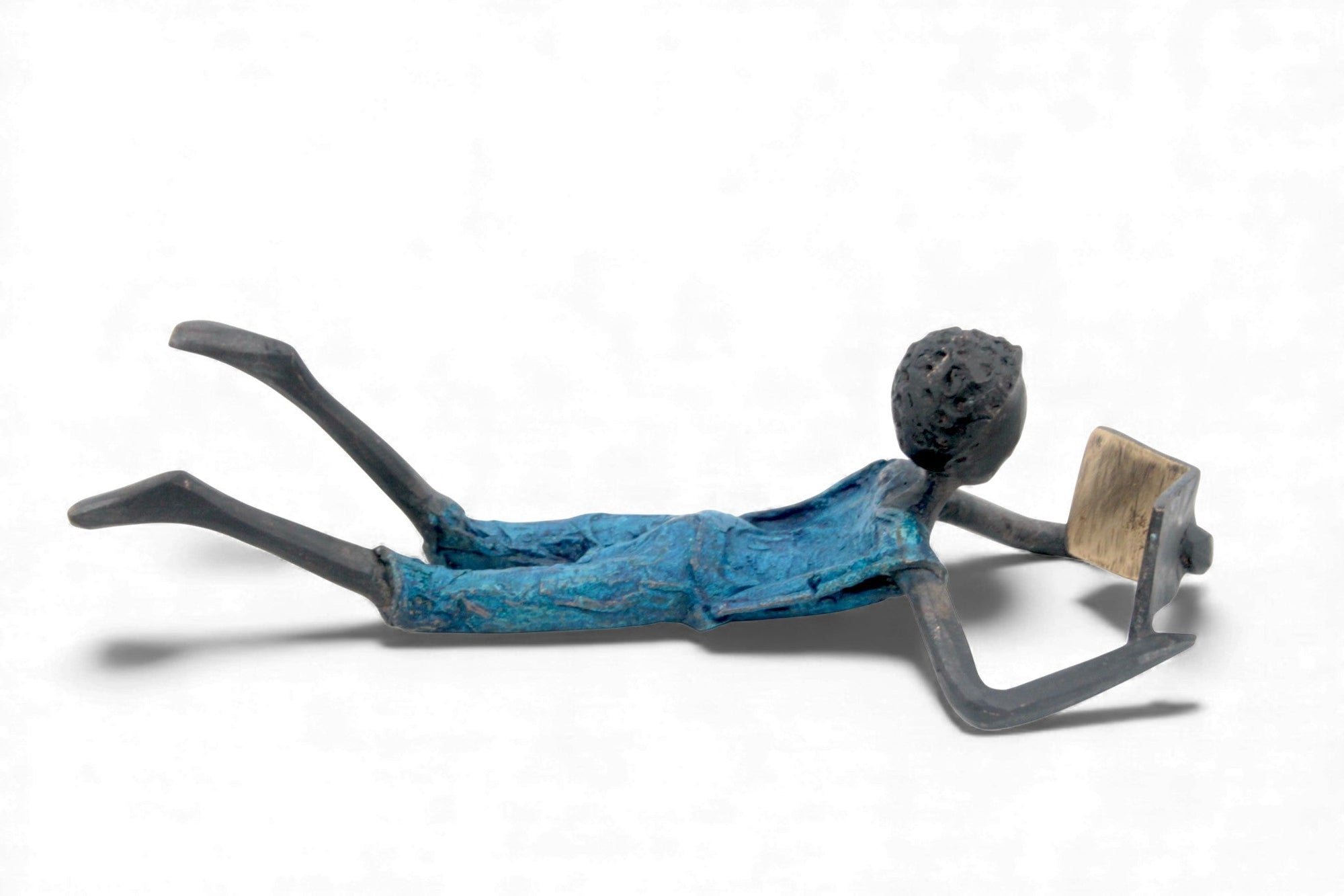 Bronze allongé 20 cm bleu n°10 