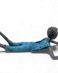 Bronze allongé 20 cm bleu n°10 