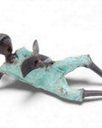 Bronze allongé 20 cm turquoise n°3 