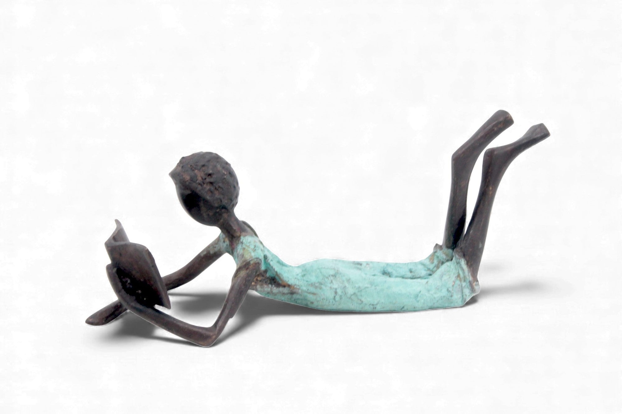 Bronze allongé 20 cm turquoise n°7 