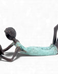 Bronze allongé 20 cm turquoise n°7 