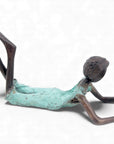 Bronze allongé 20 cm turquoise n°7 