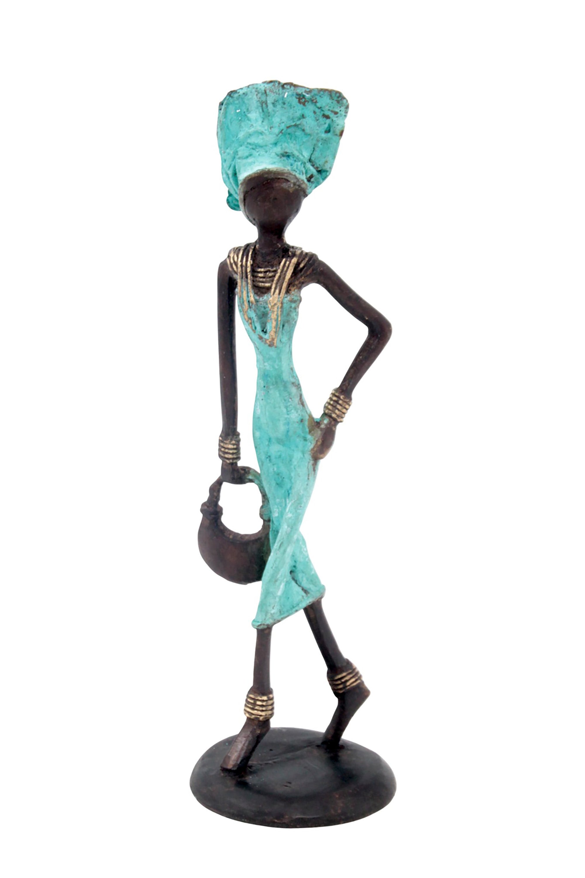 Bronze 25 cm turquoise n°2 