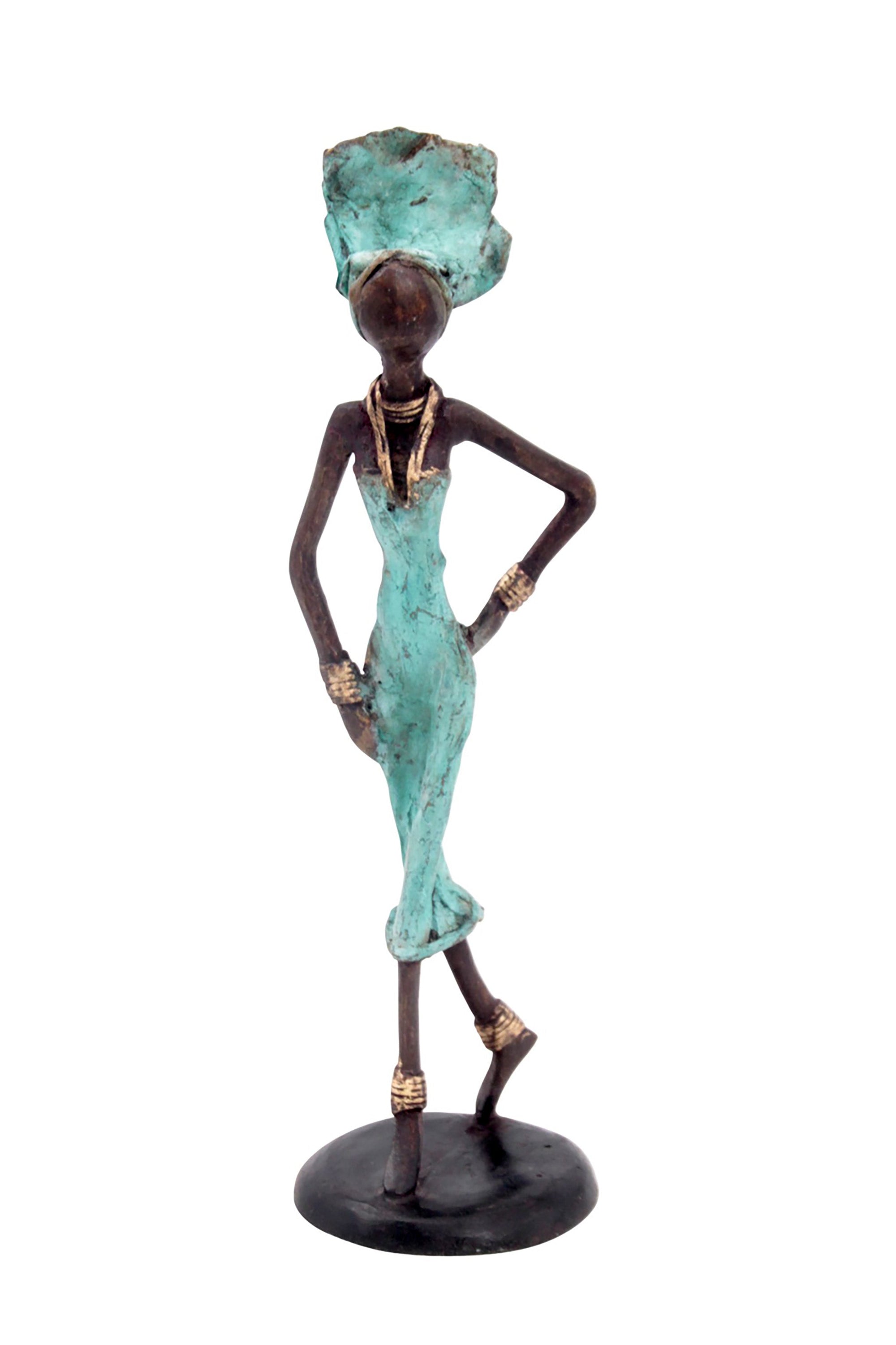 Bronze 25 cm turquoise n°9 