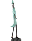 Bronze Issouf 70 cm turquoise n°1 