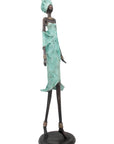 Bronze Issouf 70 cm turquoise n°1 