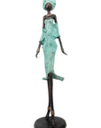Bronze Issouf 70 cm turquoise n°1 