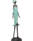 Bronze Issouf 70 cm turquoise n°1 