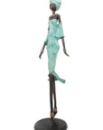 Bronze Issouf 70 cm turquoise n°1 