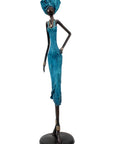 Bronze Issouf 70 cm bleu n°2 