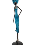 Bronze Issouf 70 cm bleu n°2 