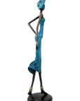 Bronze Issouf 70 cm bleu n°2 