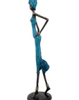 Bronze Issouf 70 cm bleu n°2 