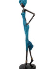 Bronze Issouf 70 cm bleu n°2 