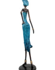 Bronze Issouf 70 cm bleu n°2 