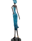 Bronze Issouf 70 cm bleu n°2 