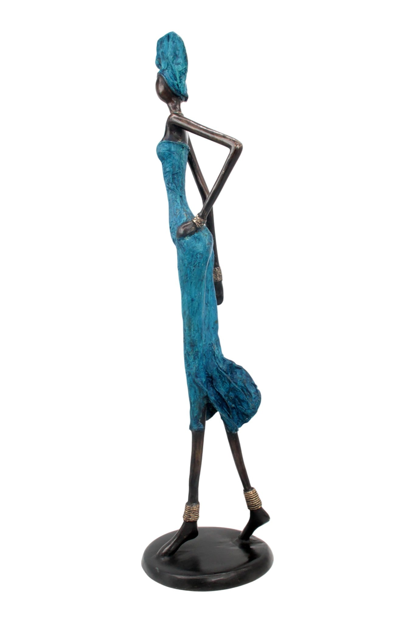 Bronze Issouf 70 cm bleu n°2 