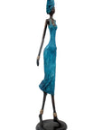 Bronze Issouf 70 cm bleu n°2 