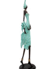 Bronze Issouf 70 cm turquoise n°2 