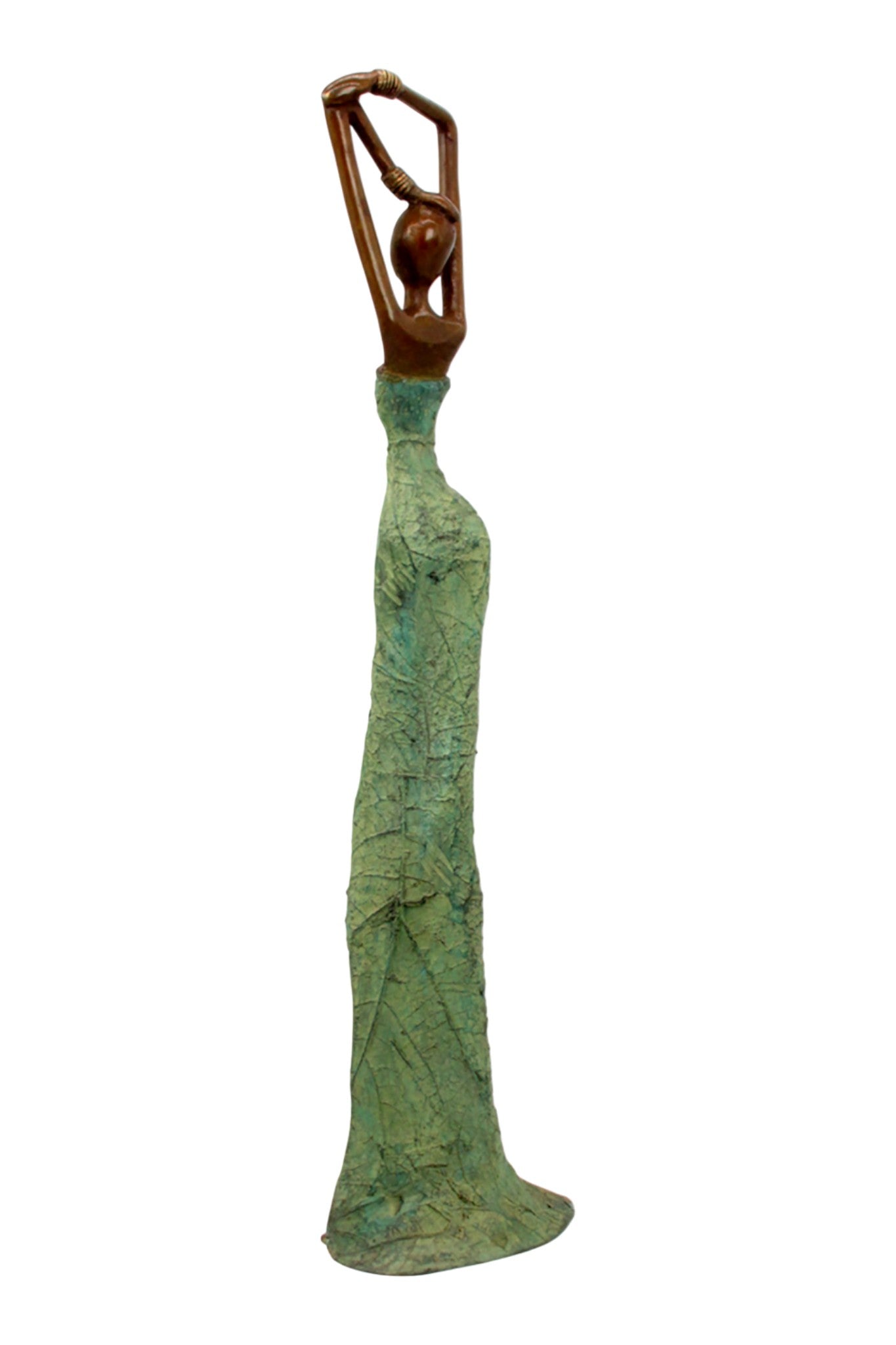 Bronze Issouf 55 cm vert n°2 