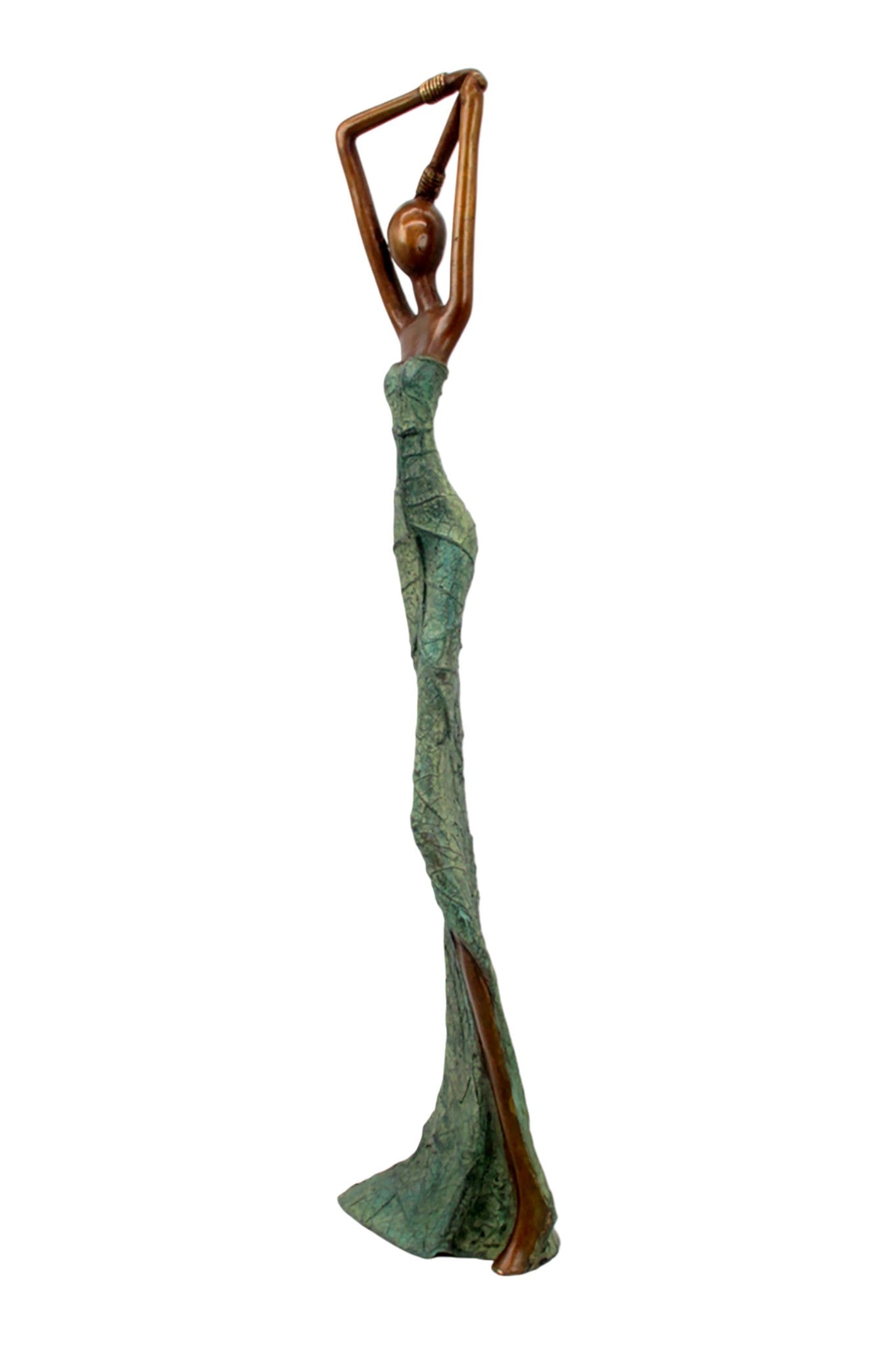 Bronze Issouf 55 cm vert n°7 