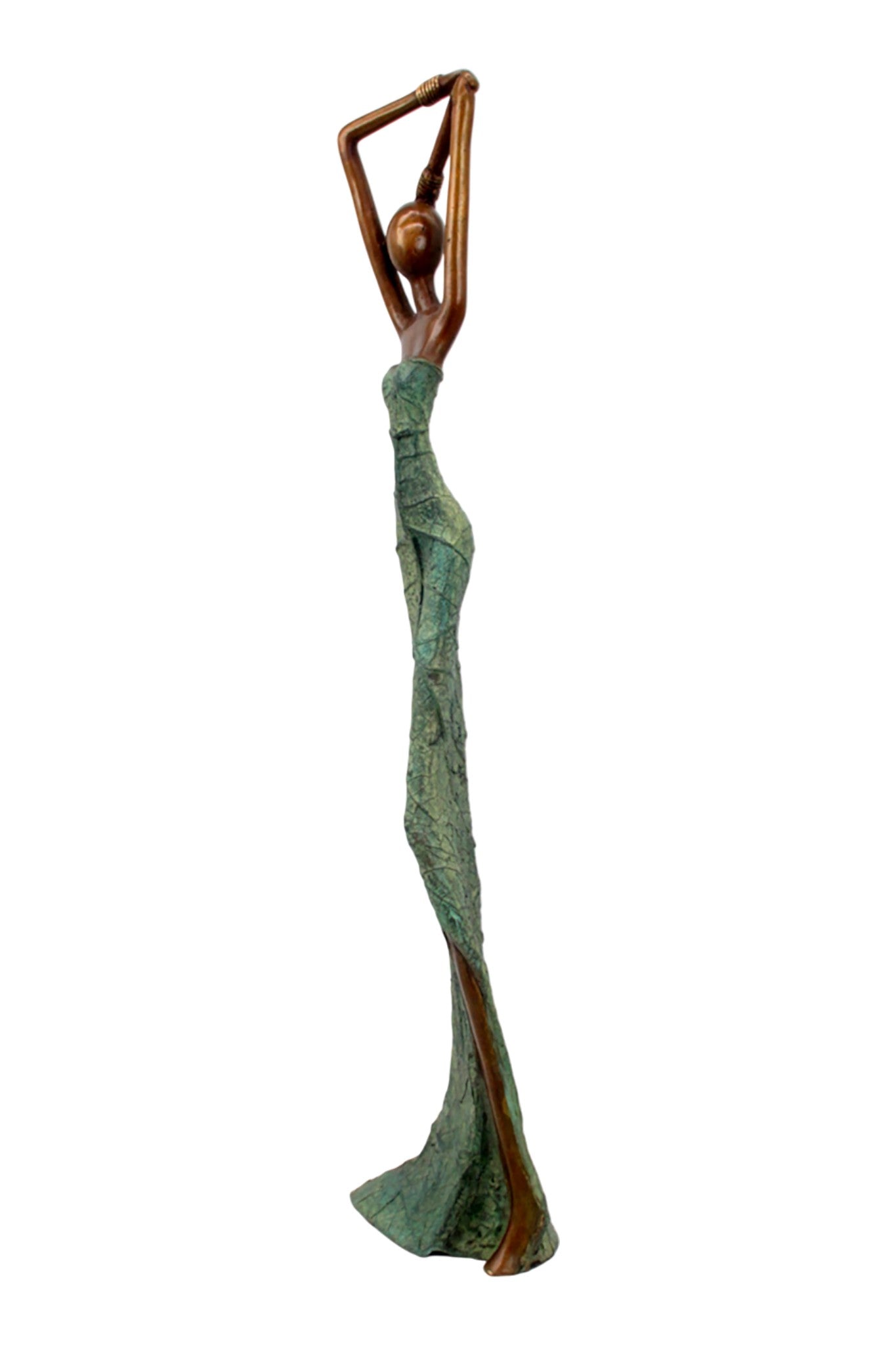 Bronze Issouf 55 cm vert n°7 