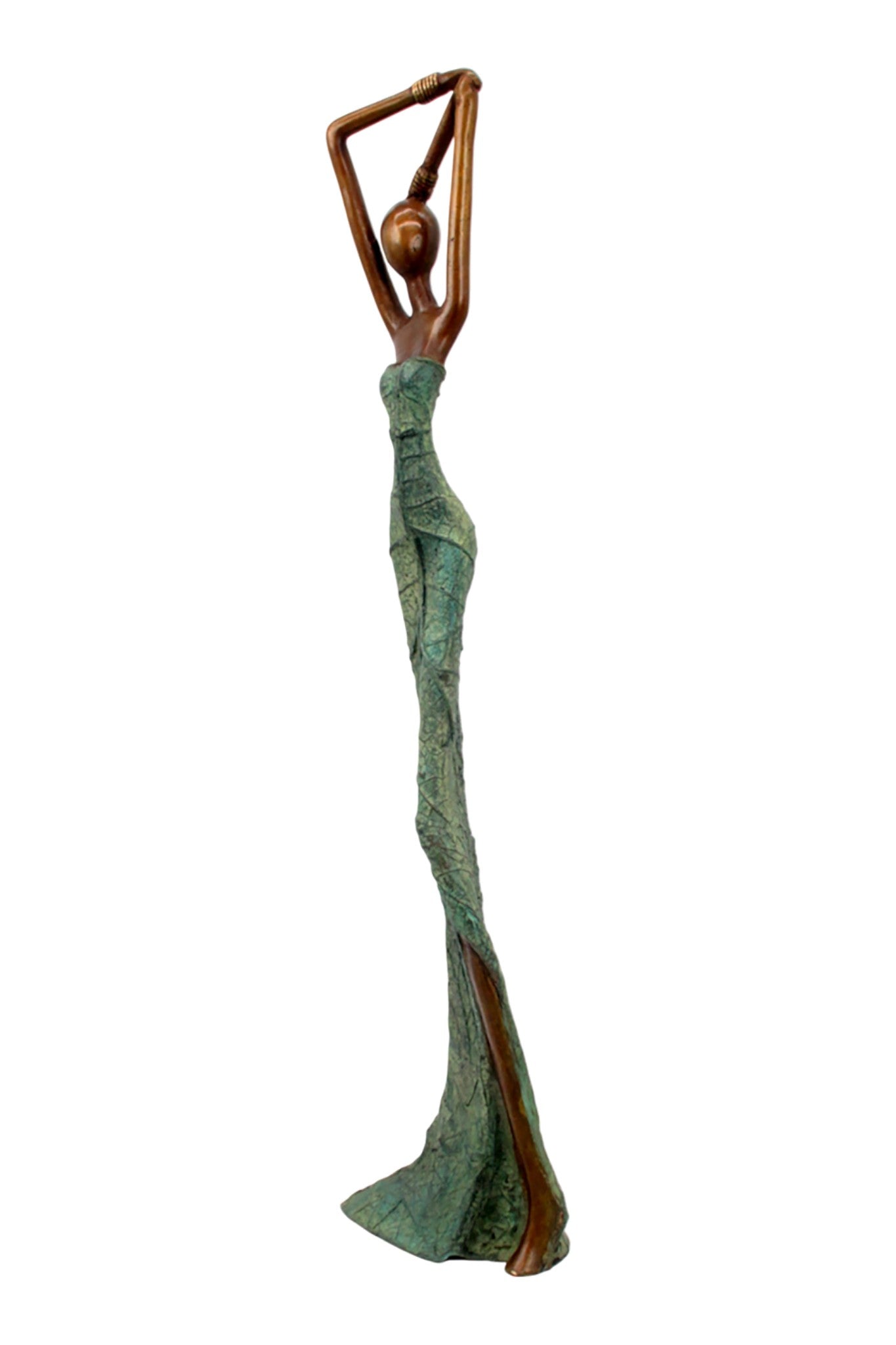 Bronze Issouf 55 cm vert n°7 